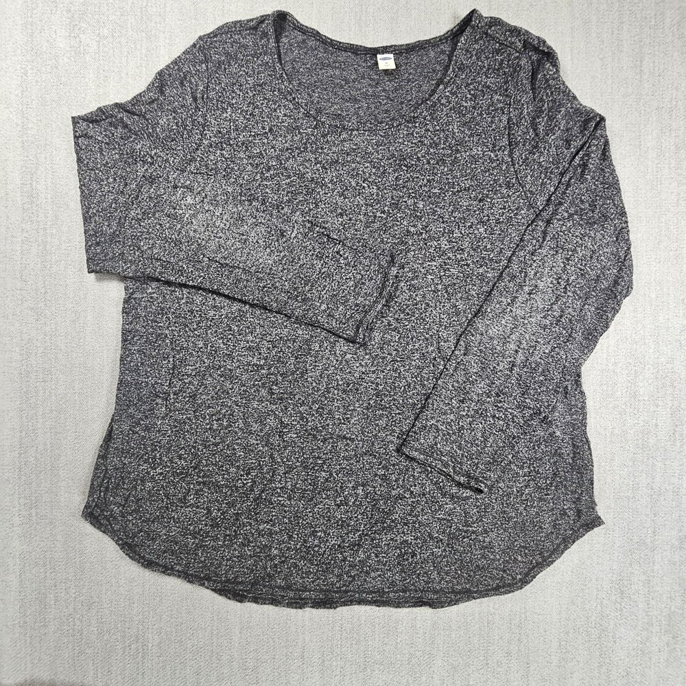 Old Navy Women's Dark Gray Basic Top Long Sleeve Sz XL
